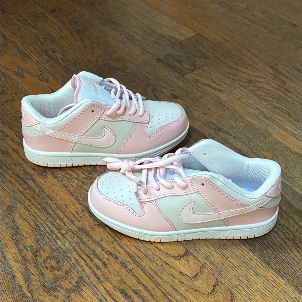 Nike Kids Pink and White Sneakers